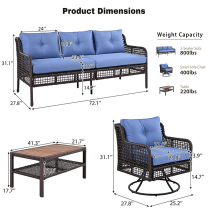 4 Piece Patio Furniture Set