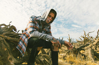 Zip Up Flannel Short Sleeve Shirt S115
