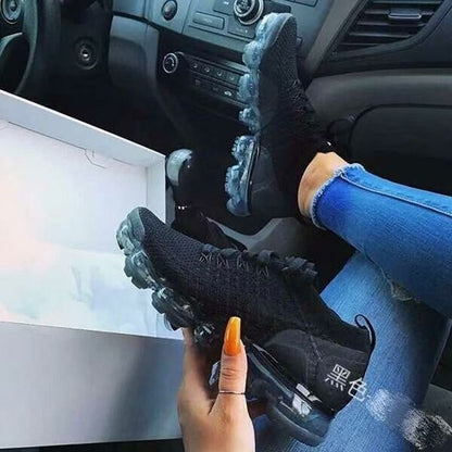 Women Casual Shoes Mesh Air-Cushion Flat Sneakers