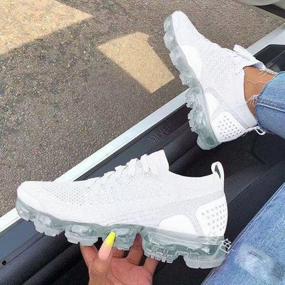 Women Casual Shoes Mesh Air-Cushion Flat Sneakers