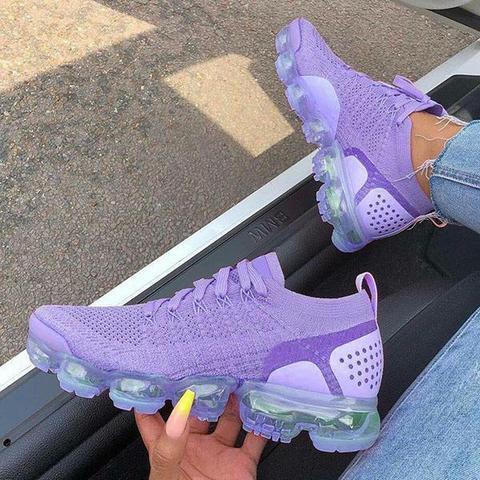 Women Casual Shoes Mesh Air-Cushion Flat Sneakers
