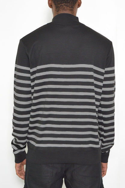 Men's Striped Turtleneck Sweater