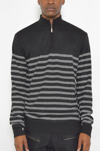 Men's Striped Turtleneck Sweater