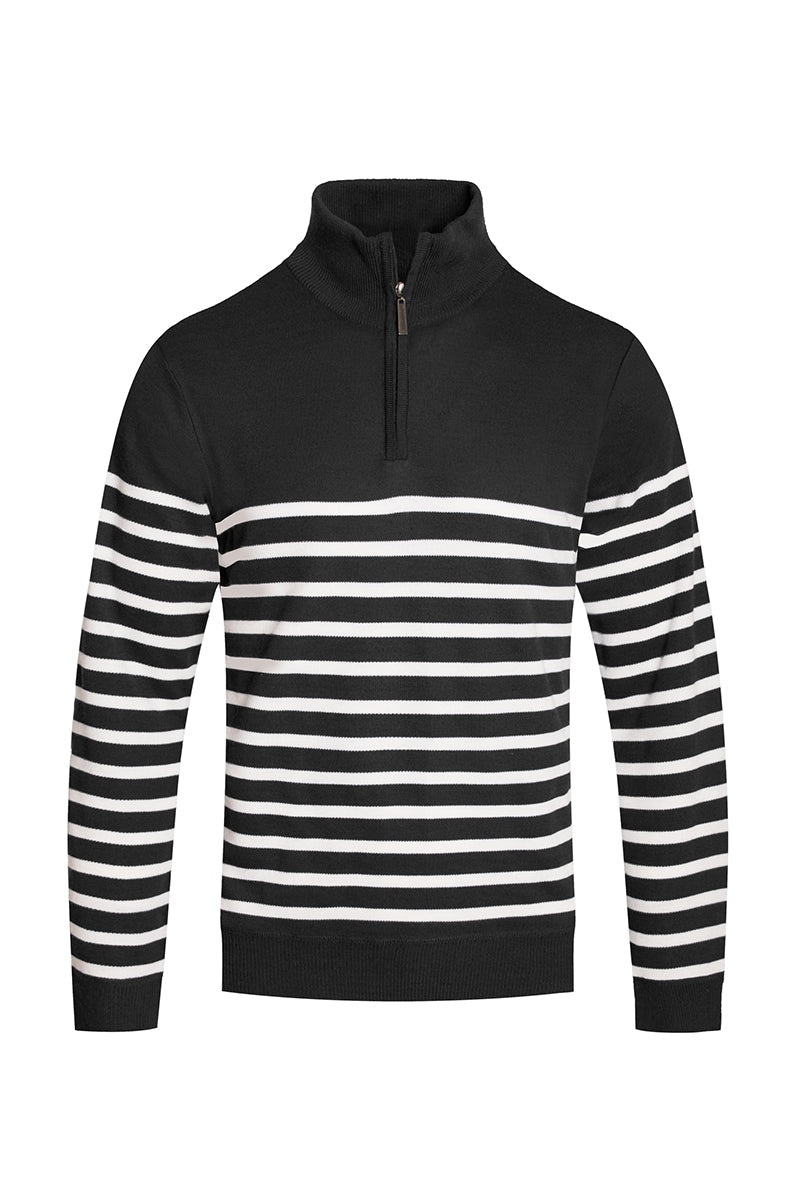 Men's Striped Turtleneck Sweater