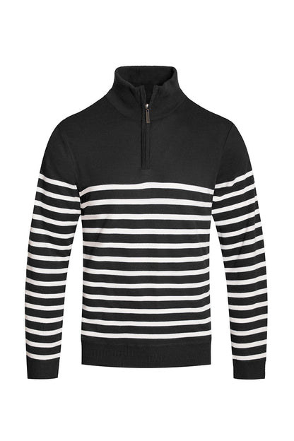 Men's Striped Turtleneck Sweater