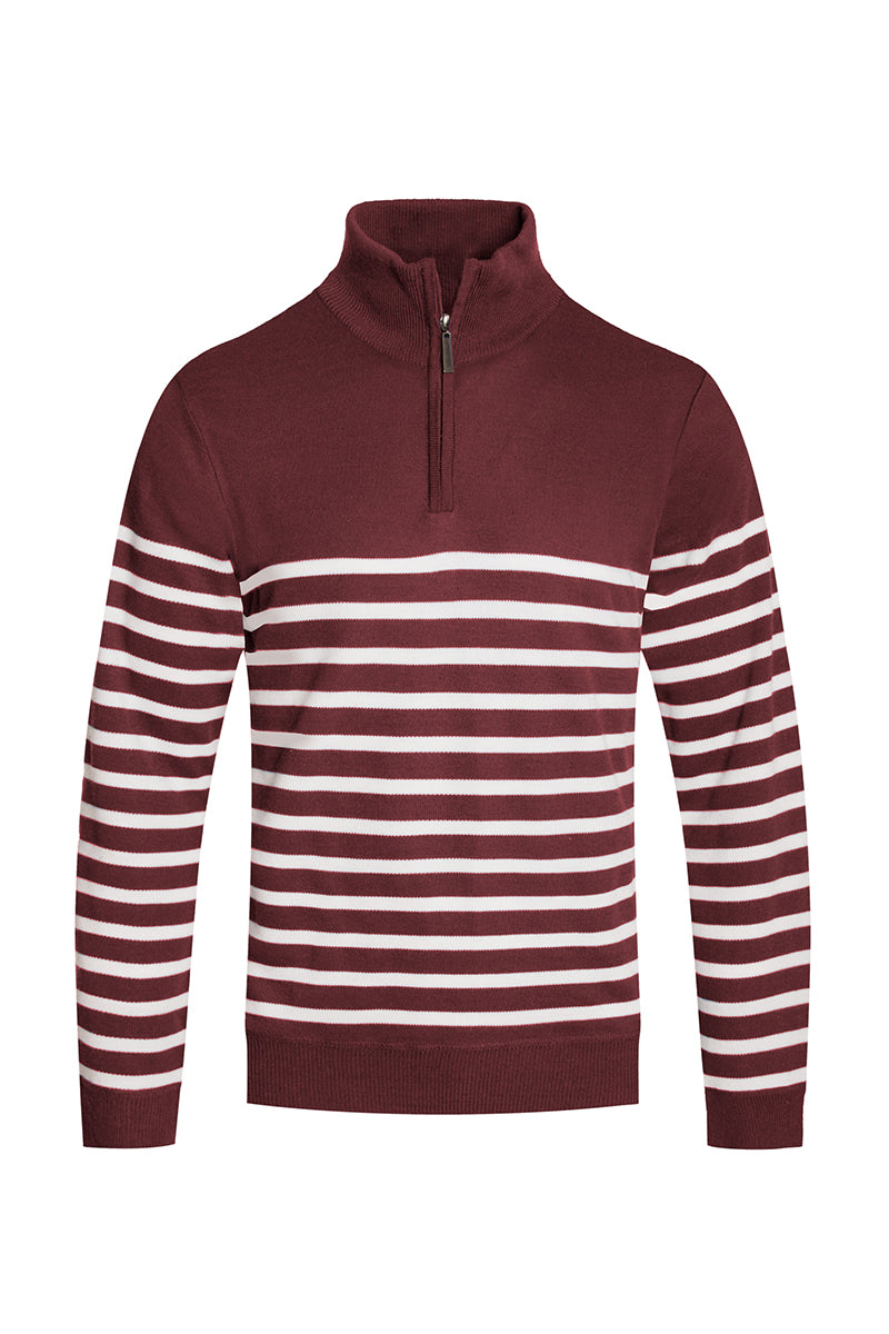 Men's Striped Turtleneck Sweater