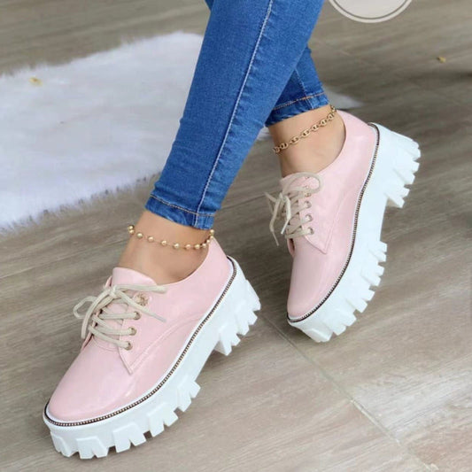Thick Heel Flat Women's Shoes