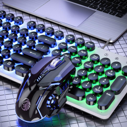 LED Gaming Wired Keyboard Mouse Set