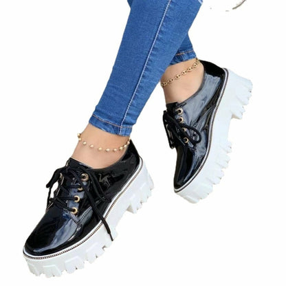 Thick Heel Flat Women's Shoes
