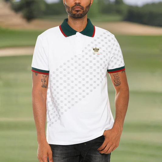 Spots Pattern Polo Shirt For Men