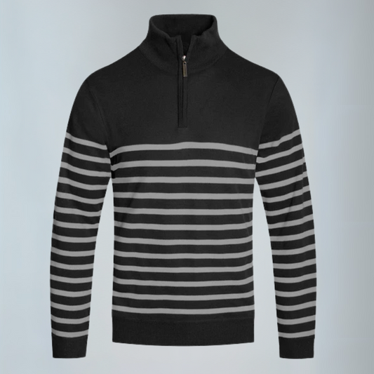 Men's Striped Turtleneck Sweater