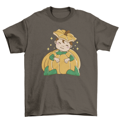 Halloween baby pumpkin costume t-shirt design