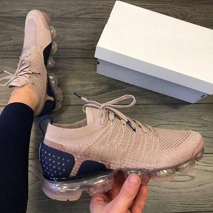 Women Casual Shoes Mesh Air-Cushion Flat Sneakers