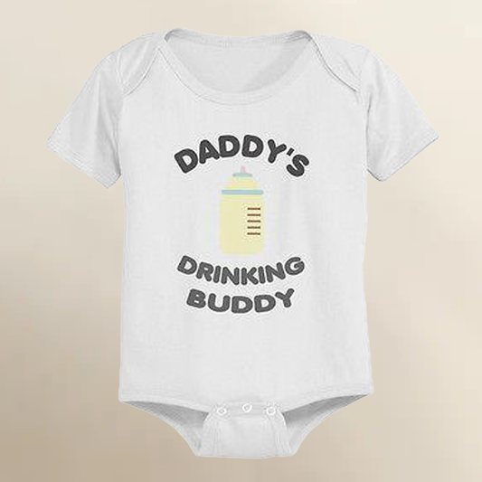 Daddy's Drinking Buddy Cute Baby Bodysuit