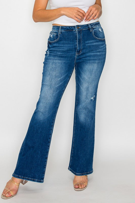 Full Size High Rise Bootcut Jeans
