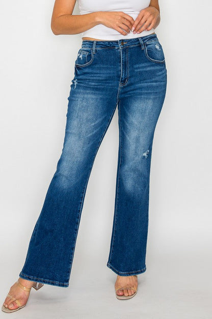 Full Size High Rise Bootcut Jeans