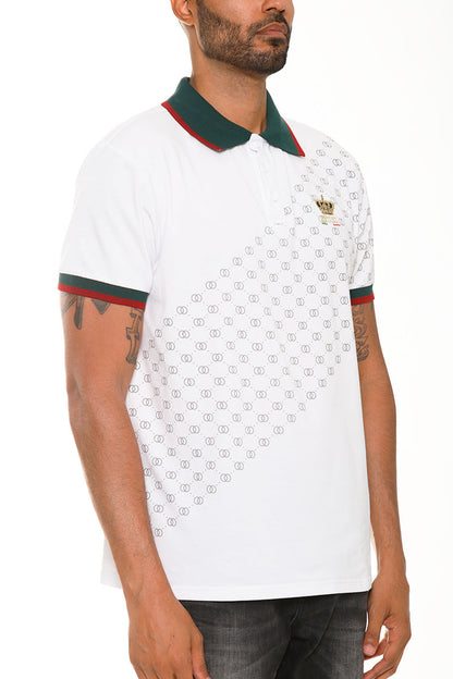 Spots Pattern Polo Shirt For Men
