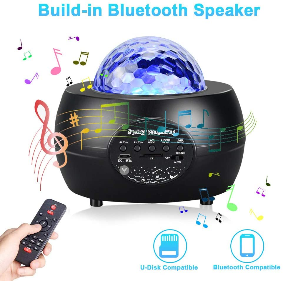 LED Sky Projector with Wireless Speaker