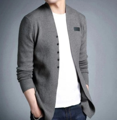 Men's Slim Fit Long Sleeve Cardigan