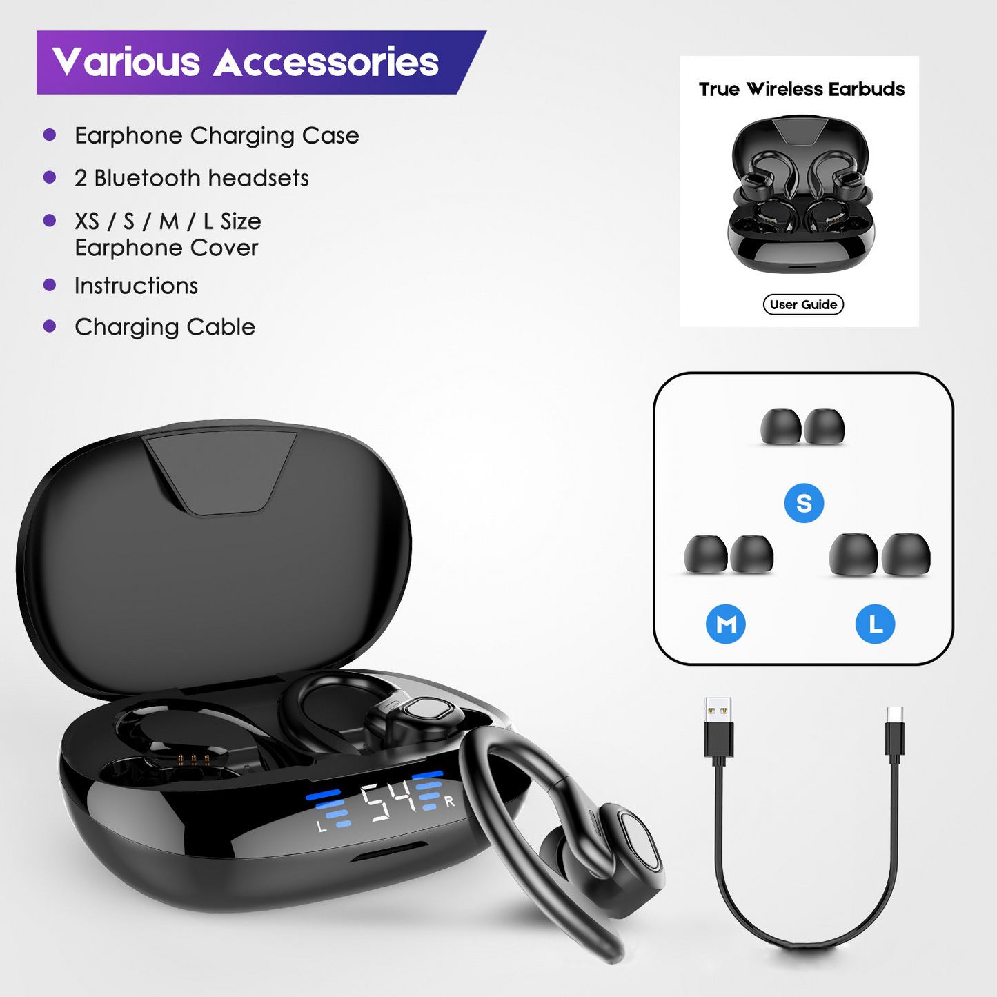 LED Display Sport Bluetooth V5.0 Headset