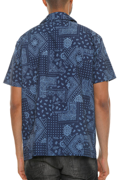 Paisley Print Button Down Shirt