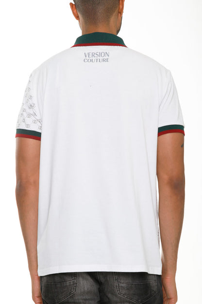 Spots Pattern Polo Shirt For Men