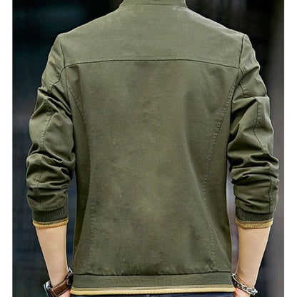 Men's Collar Zipped Up Jacket