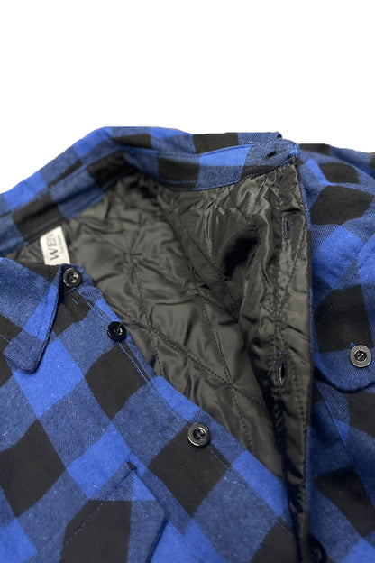 Quilted Flannel Shirt Shacket Padded Lined Jacket FL301