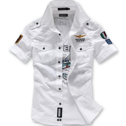 Short Sleeve Military Style Shirt