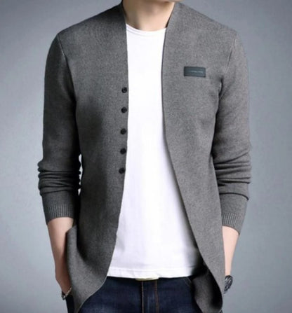 Men's Slim Fit Long Sleeve Cardigan