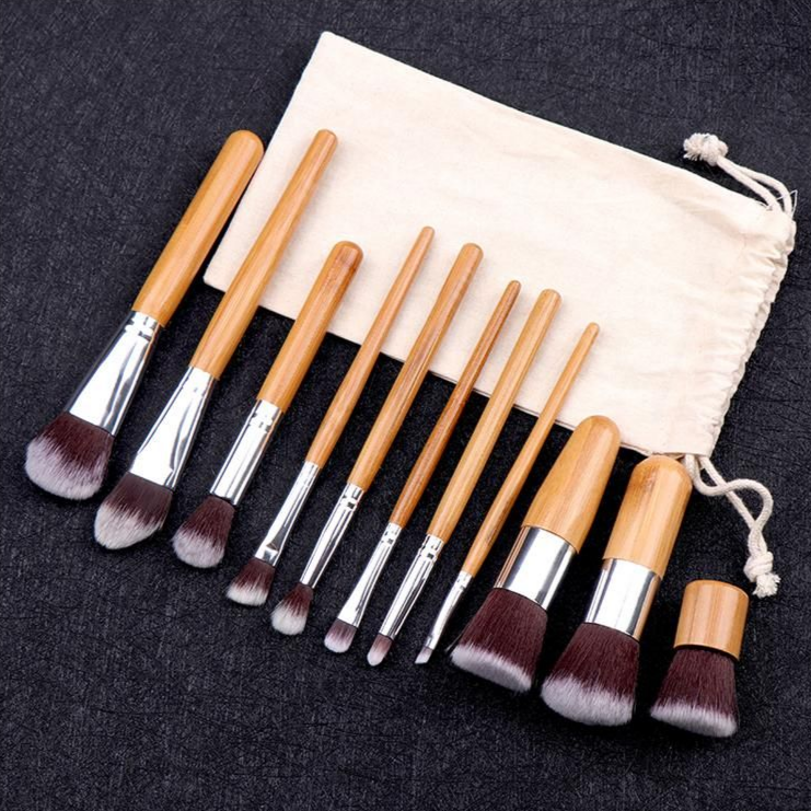 10Pcs Beauty Bamboo Brush Set