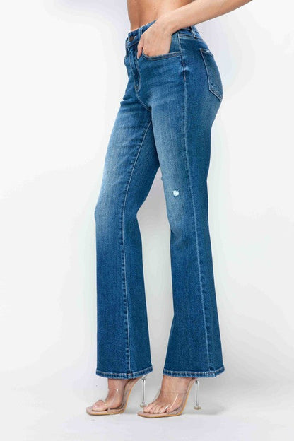 Full Size High Rise Bootcut Jeans