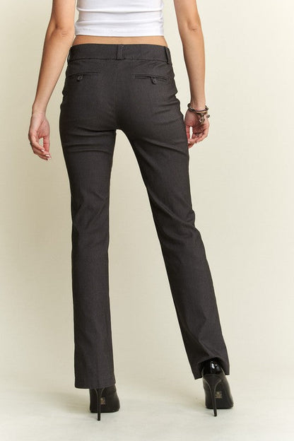 Regular Rise Slim Pants