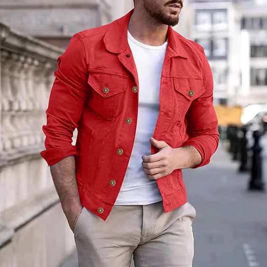 Mens Casual Dual Pocket Jacket