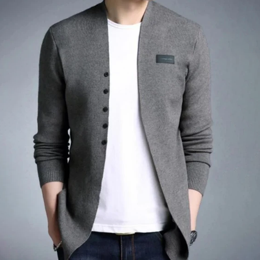 Men's Slim Fit Long Sleeve Cardigan