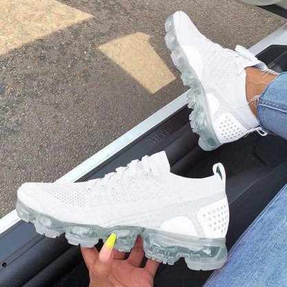 Women Casual Shoes Mesh Air-Cushion Flat Sneakers