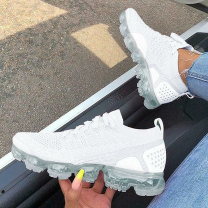 Women Casual Shoes Mesh Air-Cushion Flat Sneakers