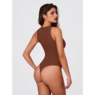 Women's Crew Neck Sleeveless Bodysuits