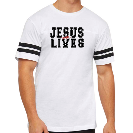 Mens Vintage Sport Graphic T-shirt Jesus Saves Lives Black Red