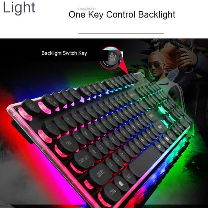 LED Gaming Wired Keyboard Mouse Set