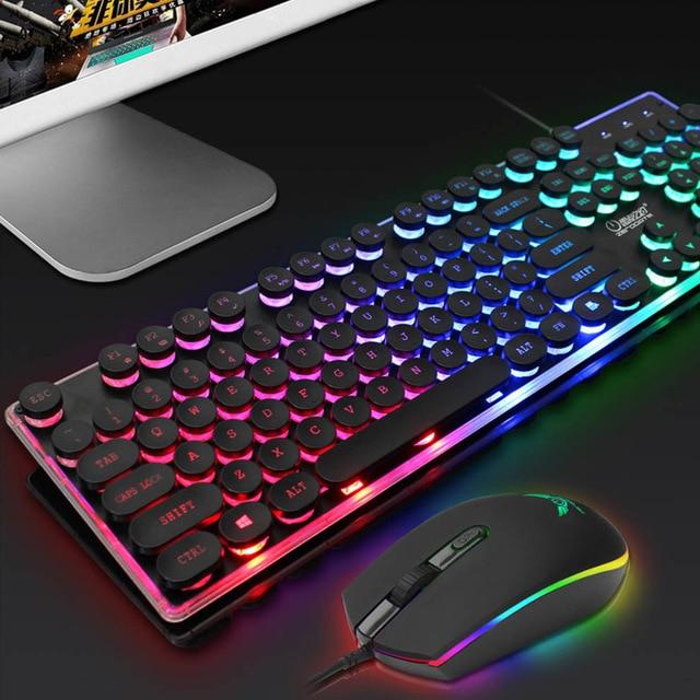 LED Gaming Wired Keyboard Mouse Set