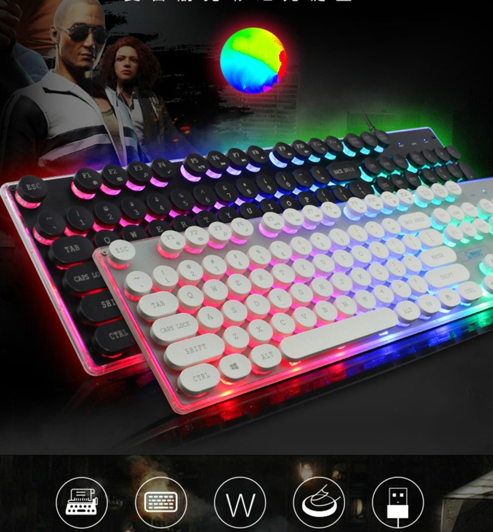 LED Gaming Wired Keyboard Mouse Set