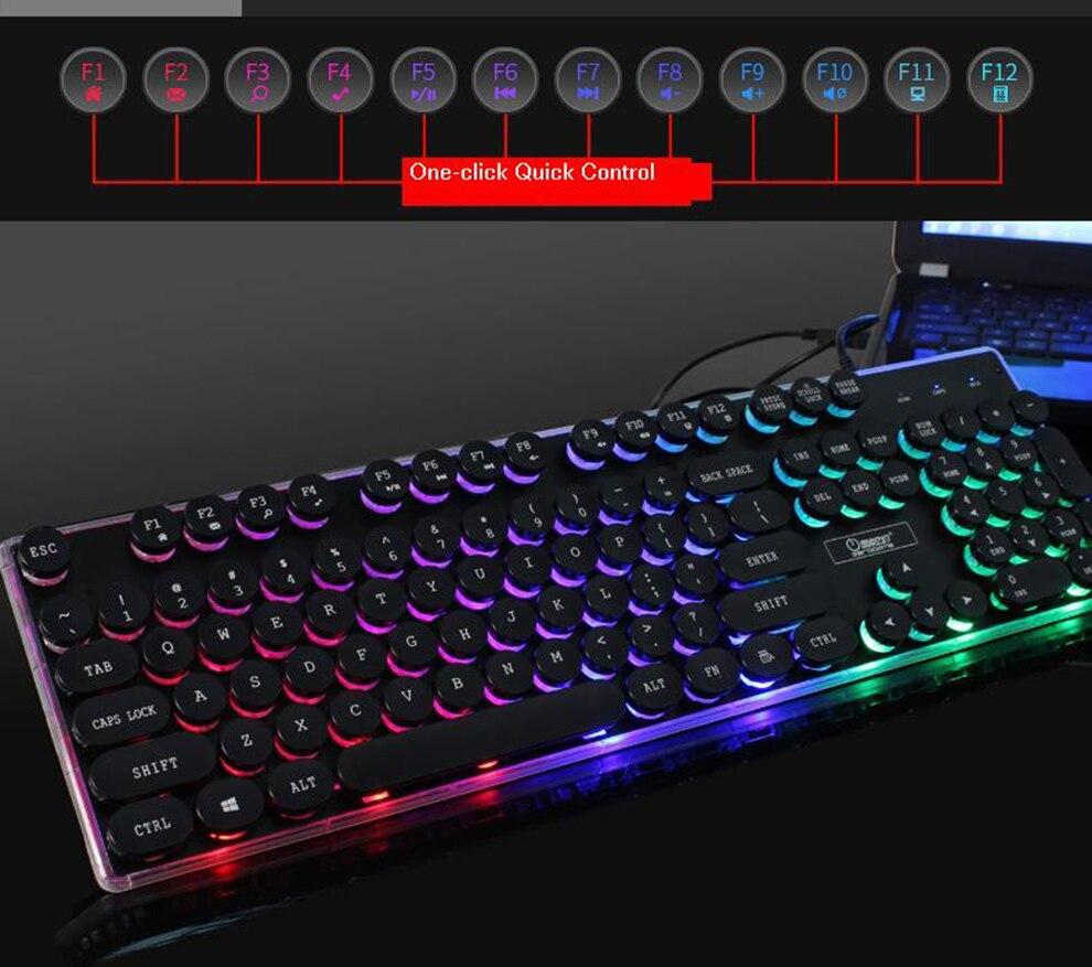 LED Gaming Wired Keyboard Mouse Set