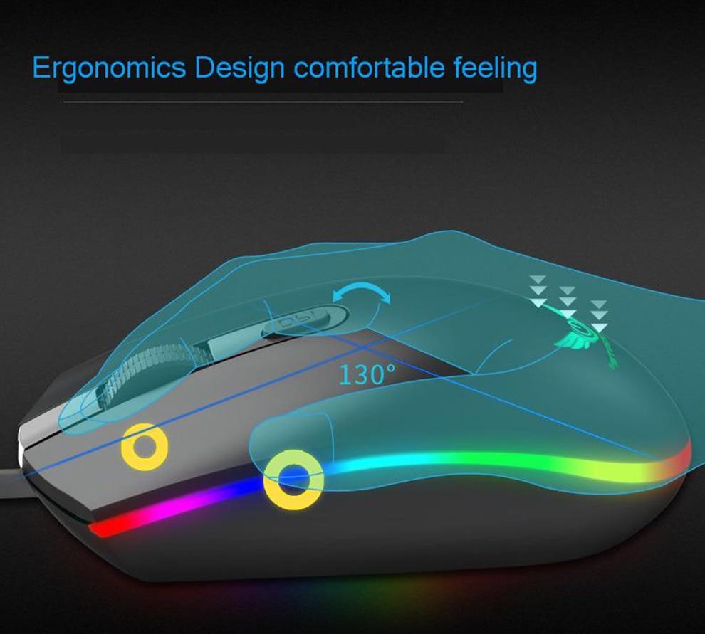 LED Gaming Wired Keyboard Mouse Set