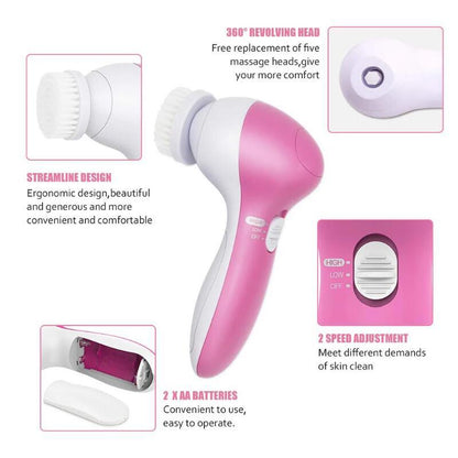 5 in 1 Facial Cleanser Massager Kit