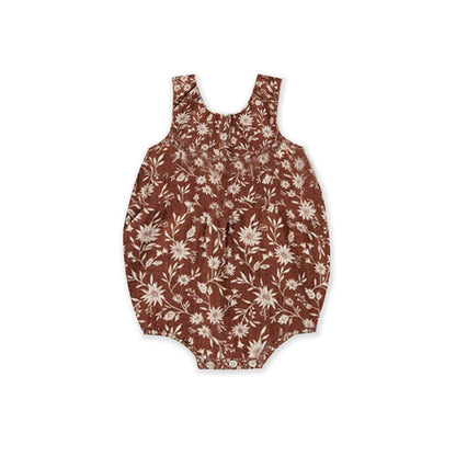 Floral Pattern Strap Onesies Bodysuits