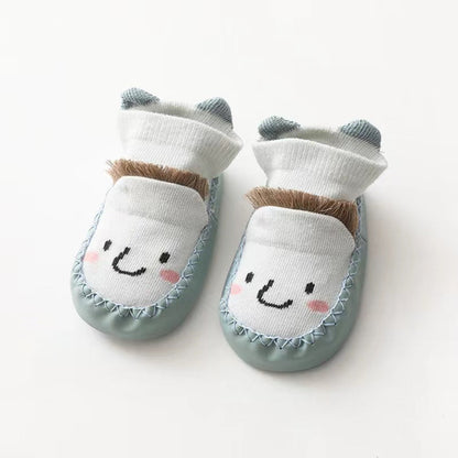 Cartoon Embroidered Pattern Toddle Socks Shoes