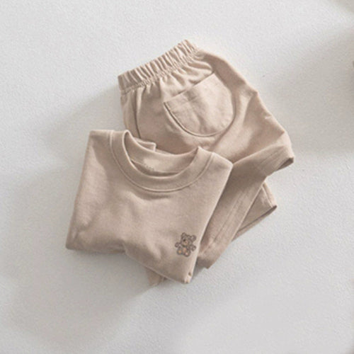 Hot Selling Baby Kids Unisex Short Sleeves Teddy Logo Pattern