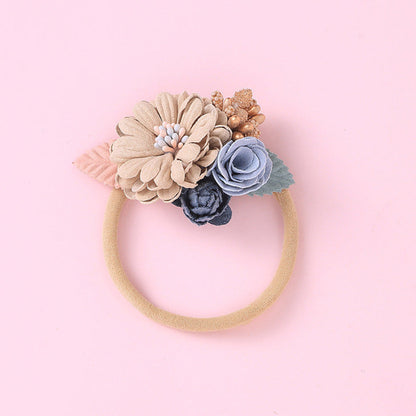 Baby Floral Decoration Elastic Hair Rope