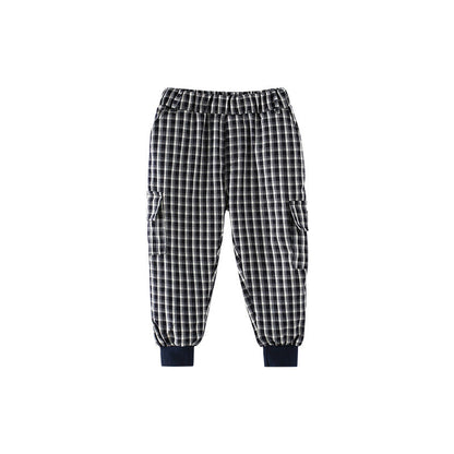 Baby Fashion Plaid Pattern Elastic Waist Design Casual Pants